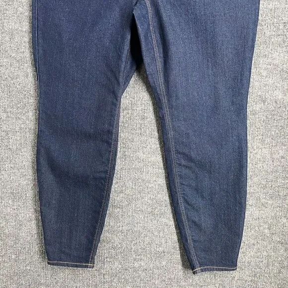 Old Navy Womens Super Skinny Jeans Plus Size 18 Dark Wash Mid Rise Stretch Denim - Picture 3 of 12